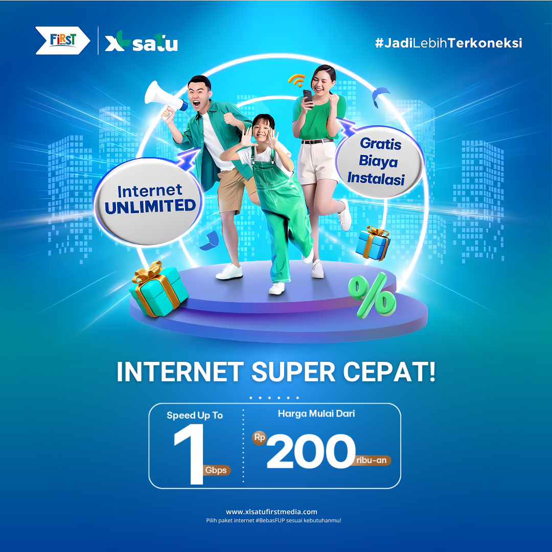 Promo Internet Rumah Unlimited Yogyakarta - XL Satu First Media Yogyakarta